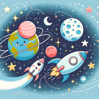 Cartoon planets wallpaper