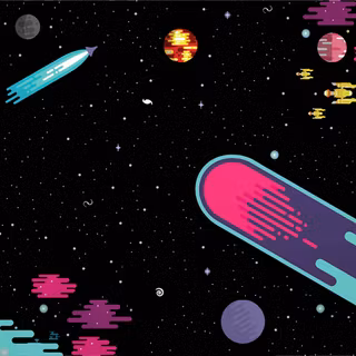 Cartoon planets wallpaper