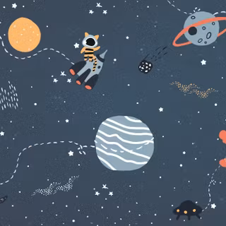 Cartoon planets wallpaper