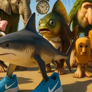 Italian Brainrot computer wallpaper