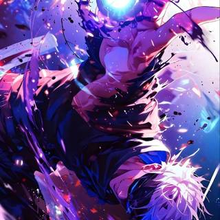 Anime purple PS5 wallpaper