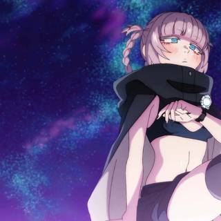 Anime purple PS5 wallpaper