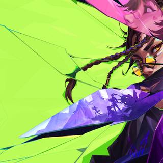 Anime purple PS5 wallpaper