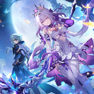 Anime purple PS5 wallpaper