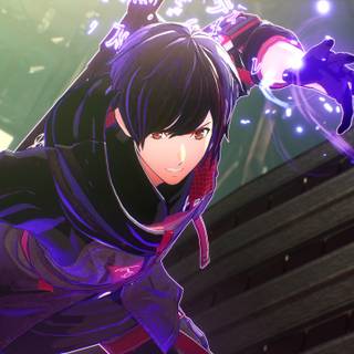 Anime purple PS5 wallpaper