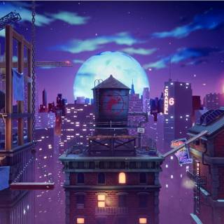 Anime purple PS5 wallpaper