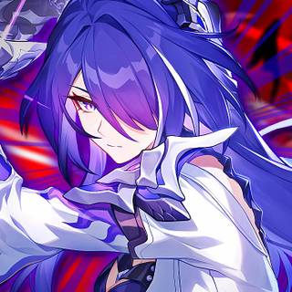 Anime purple PS5 wallpaper