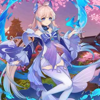 Anime purple PS5 wallpaper