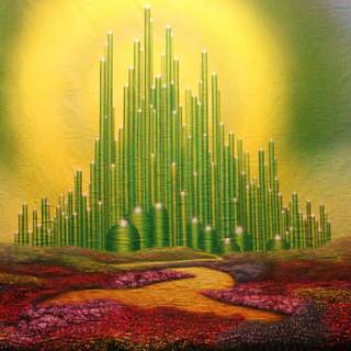 Brick road wallpaper