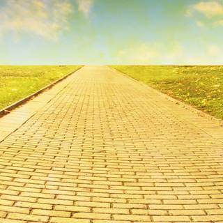 Brick road wallpaper