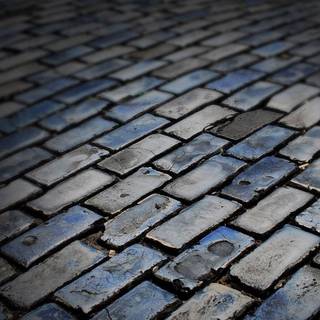 Brick road wallpaper