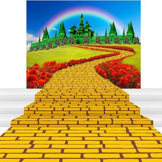 Brick road wallpaper