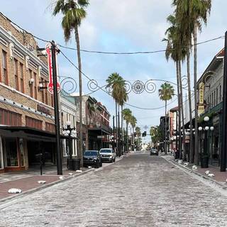 Brick road wallpaper