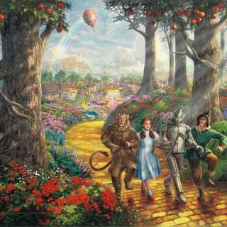Brick road wallpaper