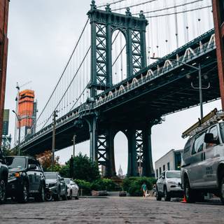 Brick road wallpaper