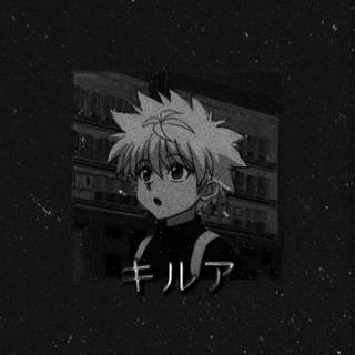 Killua black and white wallpaper