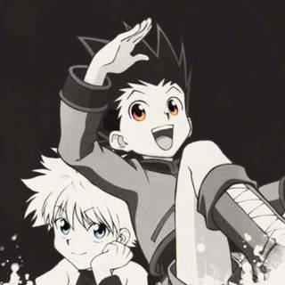 Killua black and white wallpaper