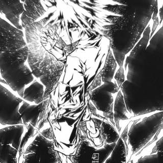Killua black and white wallpaper
