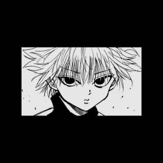Killua black and white wallpaper