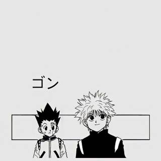 Killua black and white wallpaper