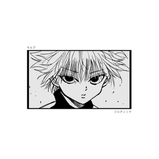 Killua black and white wallpaper