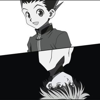 Killua black and white wallpaper