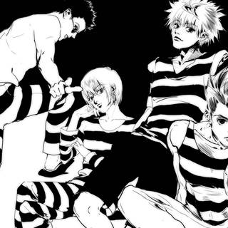 Killua black and white wallpaper