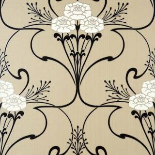 Black and beige wallpaper