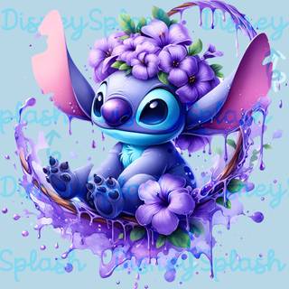 Stitch flowers wallpaper