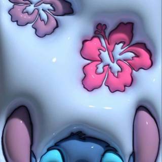 Stitch flowers wallpaper