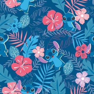 Stitch flowers wallpaper