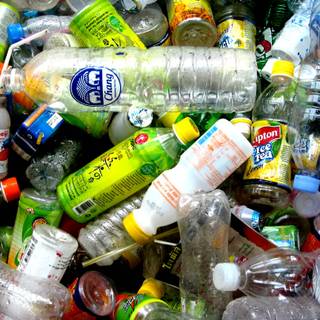 Plastic bottles wallpaper