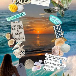 Clean summer beach wallpaper