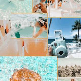 Clean summer beach wallpaper