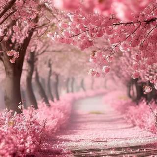 Portrait spring tree wallpaper
