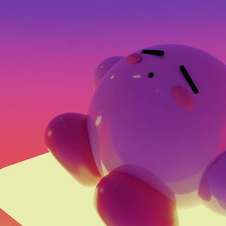 Kirby summer computer wallpaper