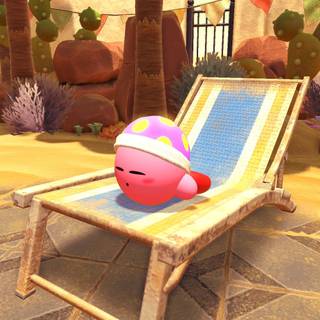 Kirby summer computer wallpaper