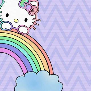 Hello Kitty rainbow wallpaper