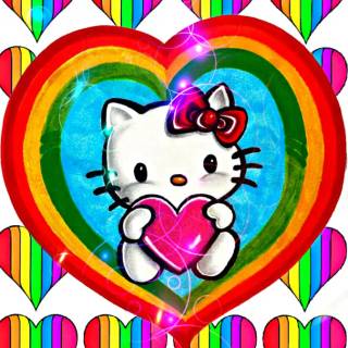 Hello Kitty rainbow wallpaper