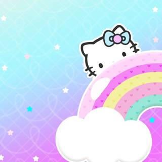Hello Kitty rainbow wallpaper