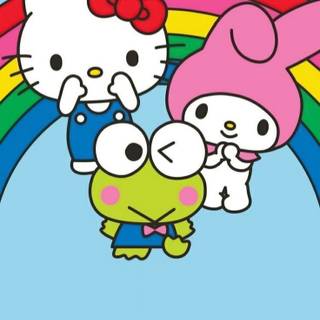 Hello Kitty rainbow wallpaper