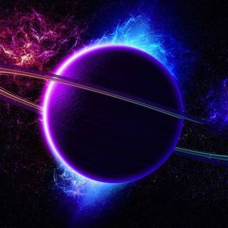 Neon galaxy wallpaper