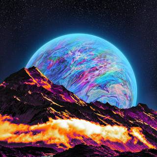 Neon galaxy wallpaper