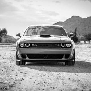 White Dodge Challenger wallpaper