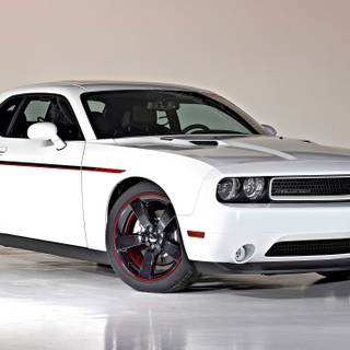 White Dodge Challenger wallpaper