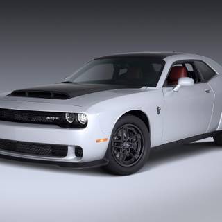 White Dodge Challenger wallpaper