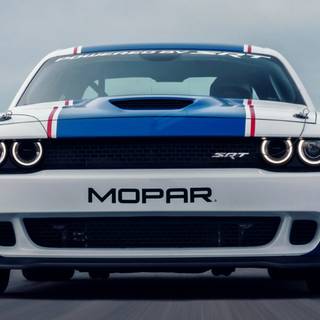 White Dodge Challenger wallpaper