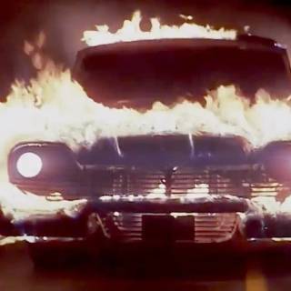 Horror car landscape wallpaper