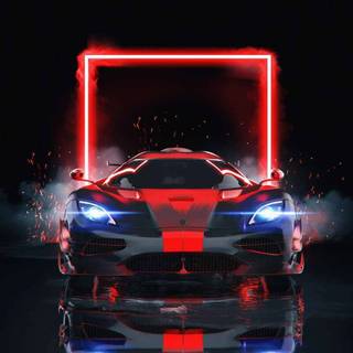 Horror car landscape wallpaper