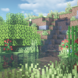 Minecraft garden wallpaper